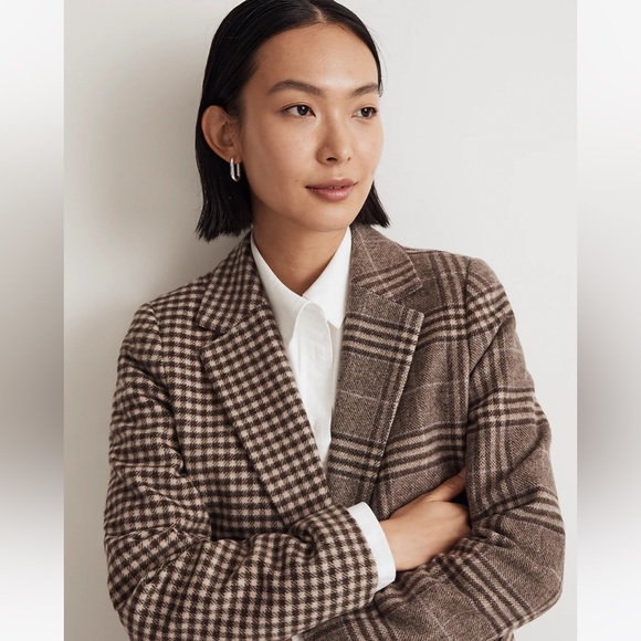 Madewell The Larsen Blazer in Mixed Plaid - Picture 5 of 6